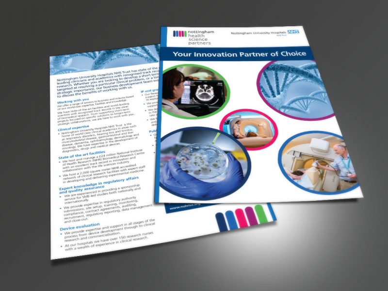 Nottingham Biomedical Research Centre A4  Leaflets &#038; Flyers NBRC Leaflet v2 800x600
